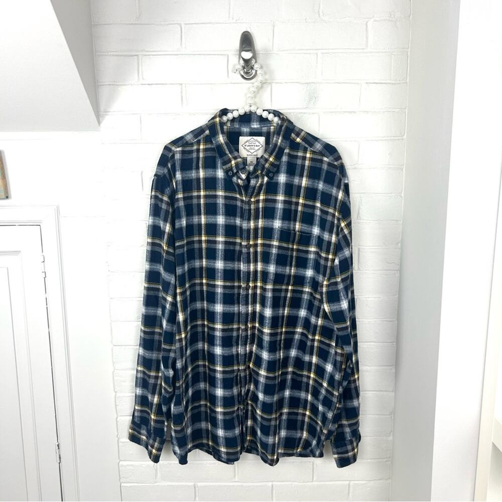 St. John’s Bay Men’s Plaid Super Soft Flannel Button Down Shirt Size XXL